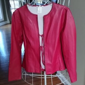 Naracamicie Women's Fuchsia Leather Jacket